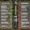 SURVIVO® Wasserfilter Outdoor Flasche [660ml] Trinkflasche aus Edelstahl mit entnehmbarem Filter, 4000l Filterkapazität, Camp