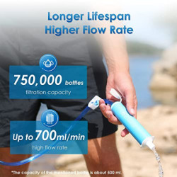 Waterdrop Wasserfilter Outdoor-Entfernt 99,99% aller Bakterien, Wasserfilter Outdoor Survival Filtersystem für Notfälle, Wand