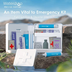 Waterdrop Wasserfilter Outdoor-Entfernt 99,99% aller Bakterien, Wasserfilter Outdoor Survival Filtersystem für Notfälle, Wand