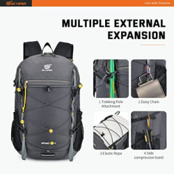 SKYSPER ISHELL 30 Faltbarer Rucksack 30L Ultra-leicht Tagesrucksack Verstaubar Daypack Wasserfest Wanderrucksack Reiserucksac