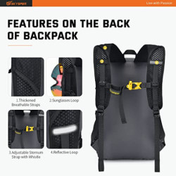 SKYSPER ISHELL 30 Faltbarer Rucksack 30L Ultra-leicht Tagesrucksack Verstaubar Daypack Wasserfest Wanderrucksack Reiserucksac