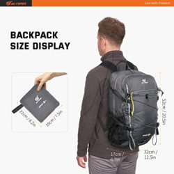 SKYSPER ISHELL 30 Faltbarer Rucksack 30L Ultra-leicht Tagesrucksack Verstaubar Daypack Wasserfest Wanderrucksack Reiserucksac