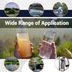 AQUAB® Wasserfilter Outdoor Survival Militär Camping für 4500L Trinkwasser | entfernt 99,99% aller Bakterien und filtert Vire