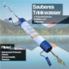AQUAB® Wasserfilter Outdoor Survival Militär Camping für 4500L Trinkwasser | entfernt 99,99% aller Bakterien und filtert Vire
