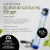 BERGKVIST® Outdoor Wasserfilter Flasche OBSIDIAN  650ml  mit Kompass - Trinkflasche mit Filter für sauberes Trinkwasser - Was