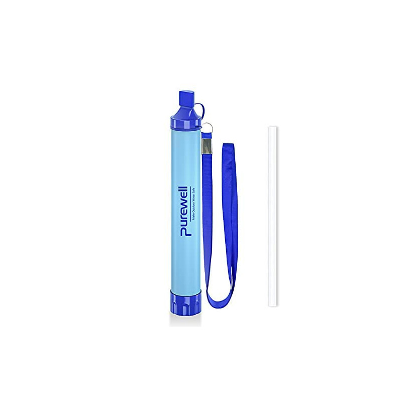 Purewell Outdoor Water Filter Personal Water Filtration Straw Emergency Survival Gear Water Purifier for Camping Hiking Climb Purewell Outdoor Water Filter Personal Water Filtration Straw Emergency Survival Gear Water Purifier for Camping Hiking Climb