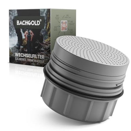 Bachgold® Wasserfilter Outdoor Wechselfilter mit 1500L Filterkapazität I entfernt 99,99% aller Bakterien und filtert Viren, P