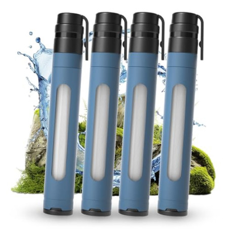 Joypur Wasserfilter Outdoor Survival mit Sichtfenster - Persönlicher Wasserfilter mit 3000 L Filterkapazität Trinkwasserfilte