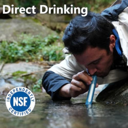 Joypur Wasserfilter Outdoor Survival mit Sichtfenster - Persönlicher Wasserfilter mit 3000 L Filterkapazität Trinkwasserfilte