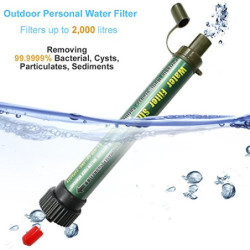TEUEN Wasserfilter Outdoor 2000L Mini Tragbarer Camping Wasseraufbereitung Entfernt 99.99% Bakterien Filter auf 0,01 Microns 