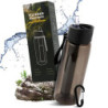 Wasserfilterflasche, Outdoor Wasserfilter Flasche mit 1500L Filterkapazität I entfernt 99,99% Aller Bakterien und Keime ab, F