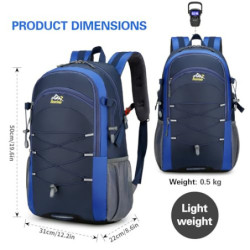 Besrina Wanderrucksack 40L, Herren Damen Wasserdichter Rucksack Trekkingrucksack Reiserucksack, Outdoorrucksack mit Reflexstr