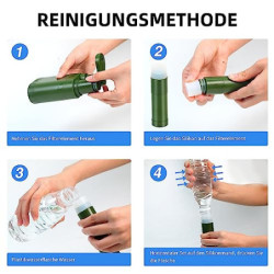 STURME Wasserfilter Outdoor, Tragbarer Wasserfilter Camping mit 2000L Filterkapazität, Mini Wasser Filter Trinkwasser Outdoor