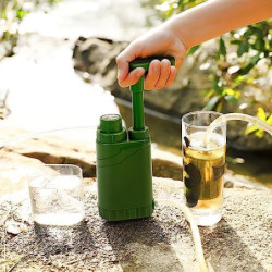 STURME Wasserfilter Outdoor, Tragbarer Wasserfilter Camping mit 2000L Filterkapazität, Mini Wasser Filter Trinkwasser Outdoor