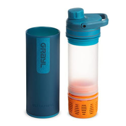 GRAYL UltraPress Wasserfilter & Filterflasche für Wandern, Rucksacktouren und Reisen  Forest Blue 