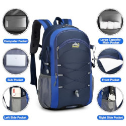 Besrina Wanderrucksack 40L, Herren Damen Wasserdichter Rucksack Trekkingrucksack Reiserucksack, Outdoorrucksack mit Reflexstr