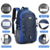 Besrina Wanderrucksack 40L, Herren Damen Wasserdichter Rucksack Trekkingrucksack Reiserucksack, Outdoorrucksack mit Reflexstr