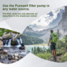 Purewell Wasserfilter Outdoor mit Austauschbarem Kohle-Wasserfilter 0,01 Mikron, 4 Filterstufen, tragbare Outdoor Notfall und