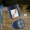 GOSOIT UV Notfall Outdoor Trinkwasserfilter Camping Survival Wasserfilter Flasche mit Filter Wasserreiniger Filtration für Wa