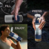 GOSOIT UV Notfall Outdoor Trinkwasserfilter Camping Survival Wasserfilter Flasche mit Filter Wasserreiniger Filtration für Wa
