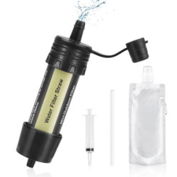 TUEWANR Wasserfilter Outdoor,5000L Tragbarer Mini Wasserfilter System,Notfall Wasserreiniger für Camping Wandern und Reisen N