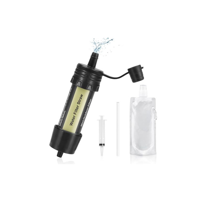 TUEWANR Wasserfilter Outdoor,5000L Tragbarer Mini Wasserfilter System,Notfall Wasserreiniger für Camping Wandern und Reisen N TUEWANR Wasserfilter Outdoor,5000L Tragbarer Mini Wasserfilter System,Notfall Wasserreiniger für Camping Wandern und Reisen N