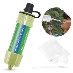 Lixada Wasserfilter, 5000L Mini Wasserfilter für Outdoor Camping, Stroh Trinkwasserfilter Wasser Filtrationssystem Wasserrein