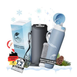 BLATTBERG Outdoor Wasserfilter Trinkflasche Edelstahl [740ml] - Hochmoderne Elektroadsorptions Technologie - 99,9999% Schutz 