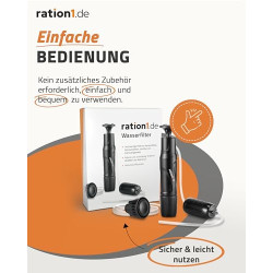 ration1 Wasserfilter Trinkwasser, 1,1 Liter/Minute Durchfluss für Outdoor & Camping, entfernt 99,99% Bakterien, Aktivkohle Wa