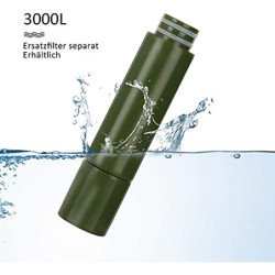 Purewell Austauschbarer Wasserfilter für tragbare filterbare Wasserreiniger - Notwasserfilterpumpe mit 4-stufigem integrierte