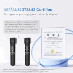 Waterdrop 15UA Untertisch Wasserfiltersystem, 60.000 Liter Hohe Kapazität Wasserfilter Trinkwasser, NSF/ANSI 42 Zertifiziert,