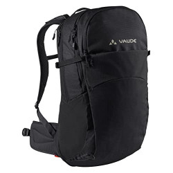 VAUDE Wanderrucksack Wizard Schwarz 24+4, wasserabweisender Rucksack Damen & Herren, komfortabler Trekkingrucksack mit durchd