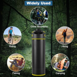 Flintronic Wasserfilterflasche, 800ML Wasserfilter Flasche, Outdoor Wasserfilter Flasche, Entfernt 99,99% aller Bakterien und