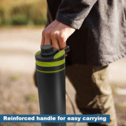 Flintronic Wasserfilterflasche, 800ML Wasserfilter Flasche, Outdoor Wasserfilter Flasche, Entfernt 99,99% aller Bakterien und
