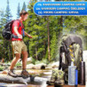 BAYTIZ ® Wasserfilter Outdoor + Trinkflasche - Wasser Filter Strohhalm Survival Kit Wandern Camping Ausrüstung Wasserflasche 