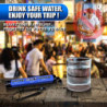 BAYTIZ ® Wasserfilter Outdoor + Trinkflasche - Wasser Filter Strohhalm Survival Kit Wandern Camping Ausrüstung Wasserflasche 