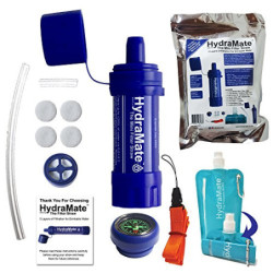 Wasserfilter Outdoor Survival Tragbares Wasserfilter Strohhalm Kit. Wasseraufbereitung zum Wandern u Camping. 2 Filterschicht