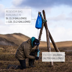 LifeStraw Mission Kompakter Wasserreiniger mit Hohem Volumen  5 Liter  Filter, Blau, 5 liters