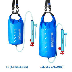 LifeStraw Mission Kompakter Wasserreiniger mit Hohem Volumen  5 Liter  Filter, Blau, 5 liters
