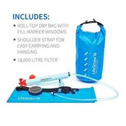 LifeStraw Mission Kompakter Wasserreiniger mit Hohem Volumen  5 Liter  Filter, Blau, 5 liters