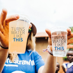 LifeStraw Mission Kompakter Wasserreiniger mit Hohem Volumen  5 Liter  Filter, Blau, 5 liters