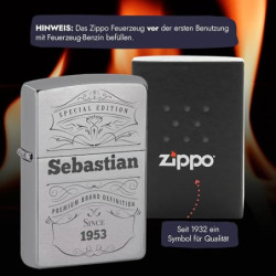 Zippo Feuerzeug mit Gravur - personalisiertes Zippo mit Gravur - Männer Geschenke Weihnachten - Papa Geschenk - Vater Geschen