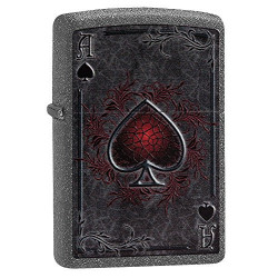 Zippo ACE Benzinfeuerzeug, Messing, Edelstahloptik, 1 x 6 x 6 cm