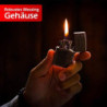 Zippo-Store Zippo Sturmfeuerzeug Geschenk-Set - 1 Flasche Benzin  125ml  - 6 Feuersteine - mit Gravur - inkl. Geschenketui - 