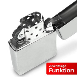 Zippo-Store Zippo Sturmfeuerzeug Geschenk-Set - 1 Flasche Benzin  125ml  - 6 Feuersteine - mit Gravur - inkl. Geschenketui - 