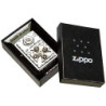 Zippo 15190 Sturmfeuerzeug 2004746 EMBLEM-LIGHTER VINTAGE STYLE WITH SKULL-CROSS , 5.8 x 3.8 x 2.0 cm, Silber