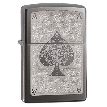 Zippo 28323 Feuerzeug 60001271 Ace Filigree Benzinfeuerzeug, Messing, Transparent