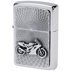 Zippo Feuerzeug 2000225 Motor Bike Emblem Benzinfeuerzeug, Messing