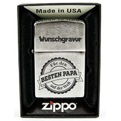 Zippo Feuerzeug mit Gravur - Zippo mit Gravur - Männer Geschenke Weihnachten - Papa Geschenk Weihnachten - Vater Geschenke We