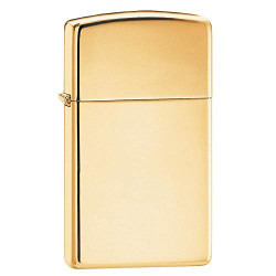 Zippo 1654B Feuerzeug 60001177 Polished Slim Benzinfeuerzeug, Messing, Brass high Polish, 1 x 3,5 x 5,5 cm